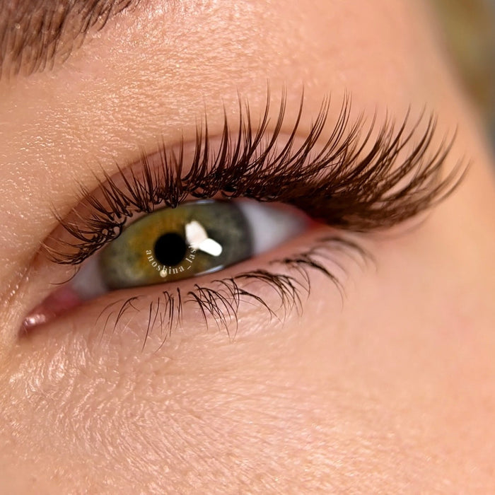 Eyelash Extensions Brown Collection Mix XXL – Tobacco / 0.07 mm – 25 Lines Qu.Like You