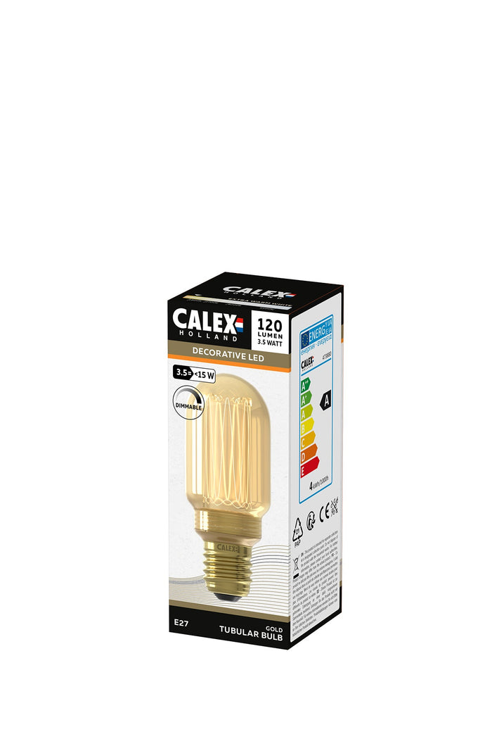 Calex Crown LED Bulb - E27 - T45 - Gold - 3.5W - Dimmable