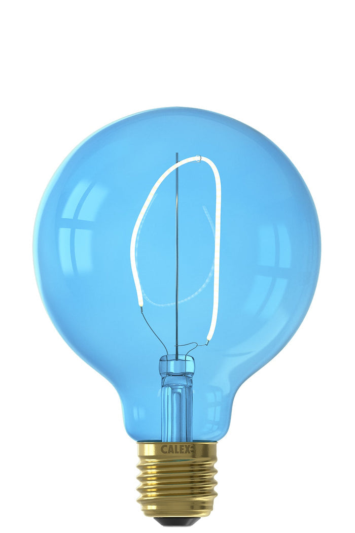 Calex Nora Sapphire Blue LED Bulb - E27 - G95 - 4W - Dimmable