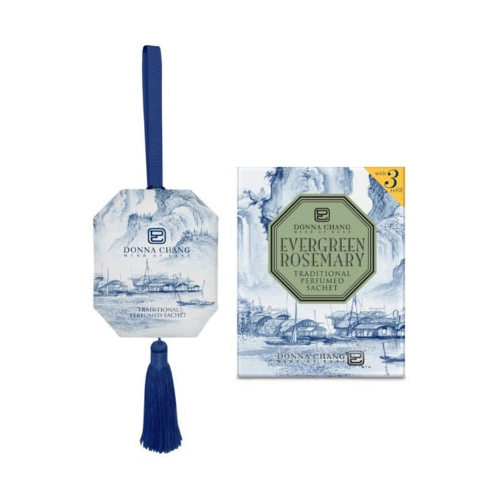 DONNA CHANG Evergreen Rosemary Perfumed Sachet 63g (with 3ml refill) | Isetan KL Online Store