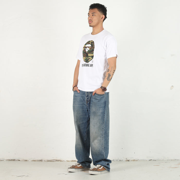 Glitch Woodland Camo Ape T-Shirt - White