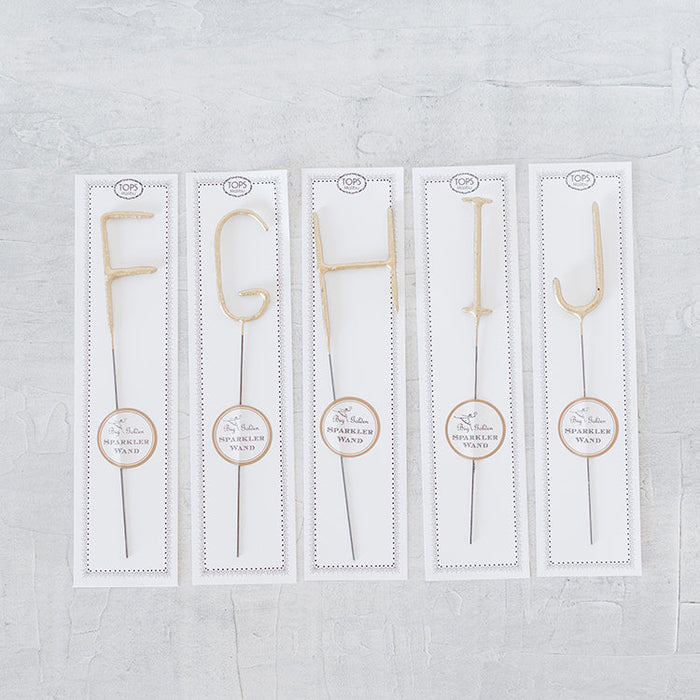 Gold Sparkler Letter Wand - F