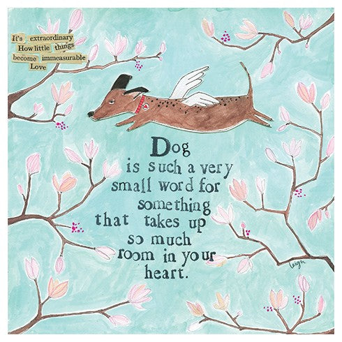 Greeting Card - Dog is a Small Word