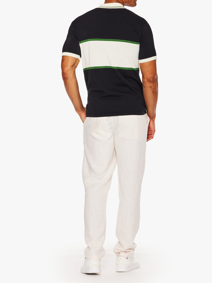 Les Deux Knitted Zipper Polo