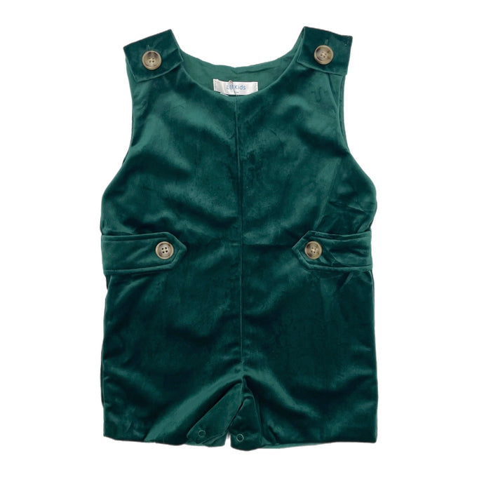 Lulu Bebe Pete Velvet Boy Shortall-Green