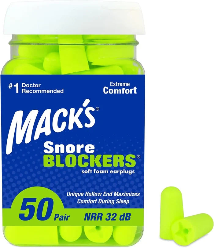 Macks Snore Blockers Soft Foam Earplugs | NRR 32