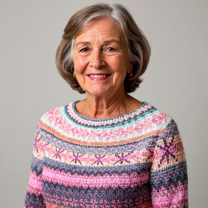 Madison handmade Icelandic-style patterned women's sweater