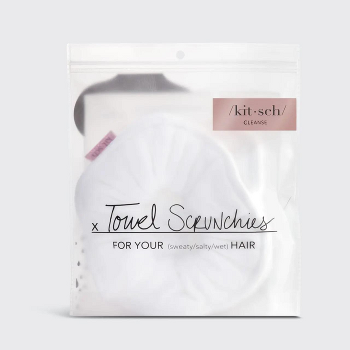 Microfiber Towel Scrunchies - White
