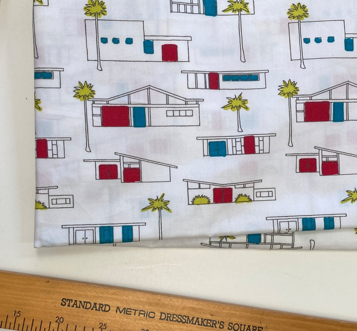 Mid Century Houses Organic Cotton by Birch Fabrics