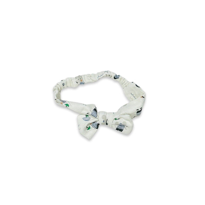Mouse Sailor Bow Baby Headband (Organic Muslin)