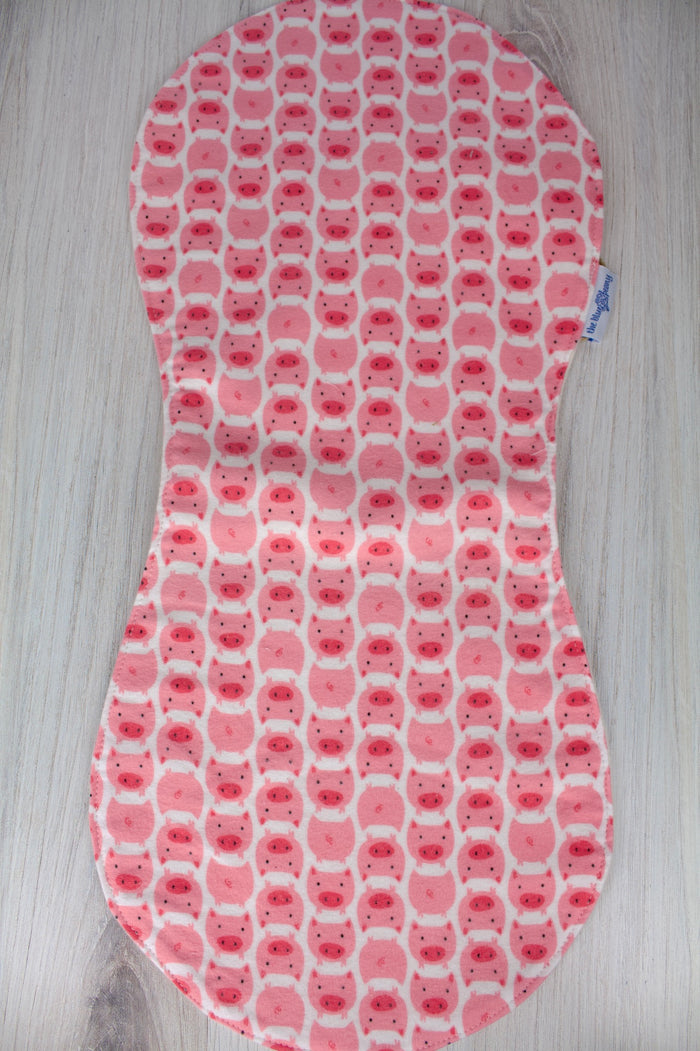 Pig Flannel Burp Bib