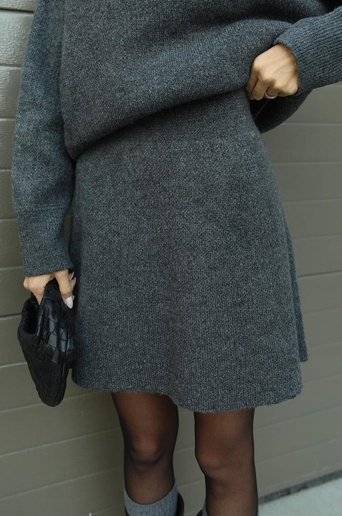 Seraphine cosy oversized knit sweater and matching skirt two-piece set