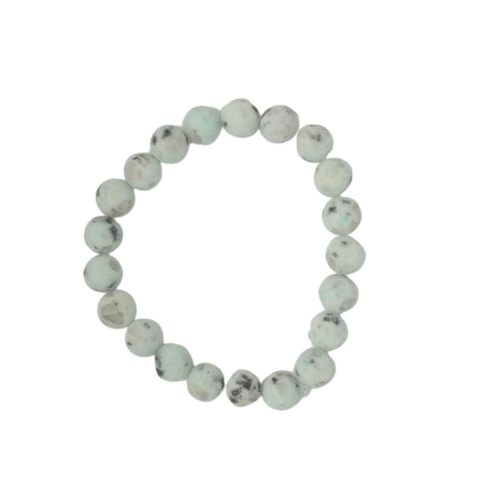 Sesame Jasper Beaded Stretch Bracelet