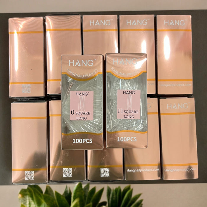 SQUARE LONG Premium HANG Gel X Tips - Refill