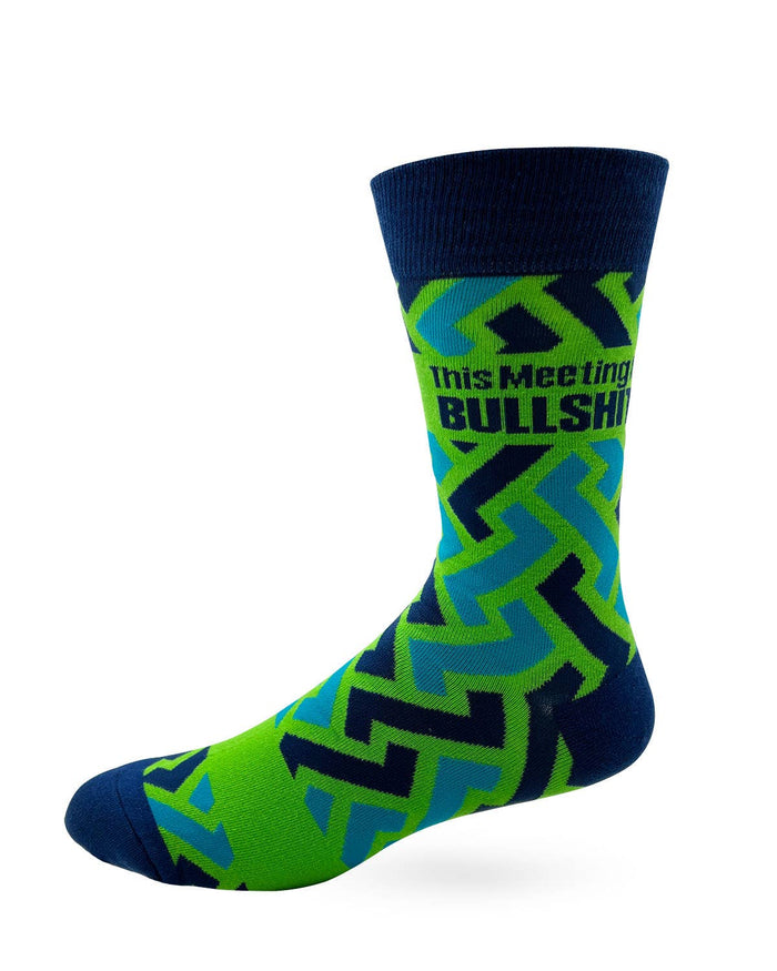 This Meeting is Bullshit Men's Novelty Crew Socks - Premium from Fabdaz - Just $11.95! Shop now at Pat's Monograms