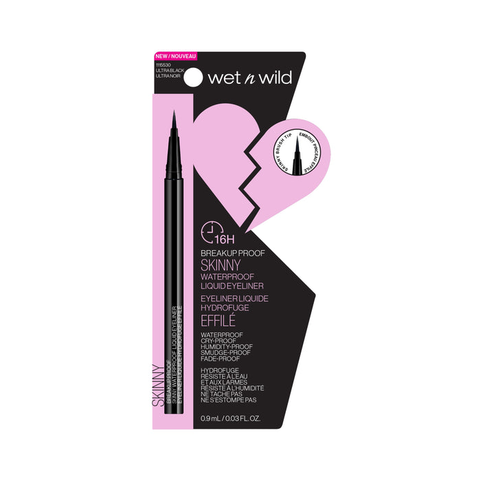 WET N WILD Breakup Proof SKINNY Waterproof Liquid Eyeliner
قلم تحديد العيون السائل المضاد للماء والدموع من ويت اند وايلد