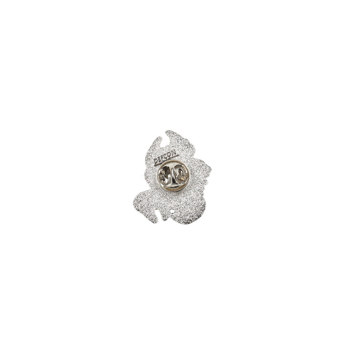 Wolf Head Pin - Silver/Black