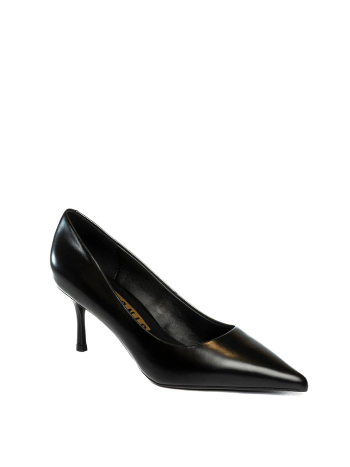 CHICONIC 208 black leather décolleté 208 VIT-NERO