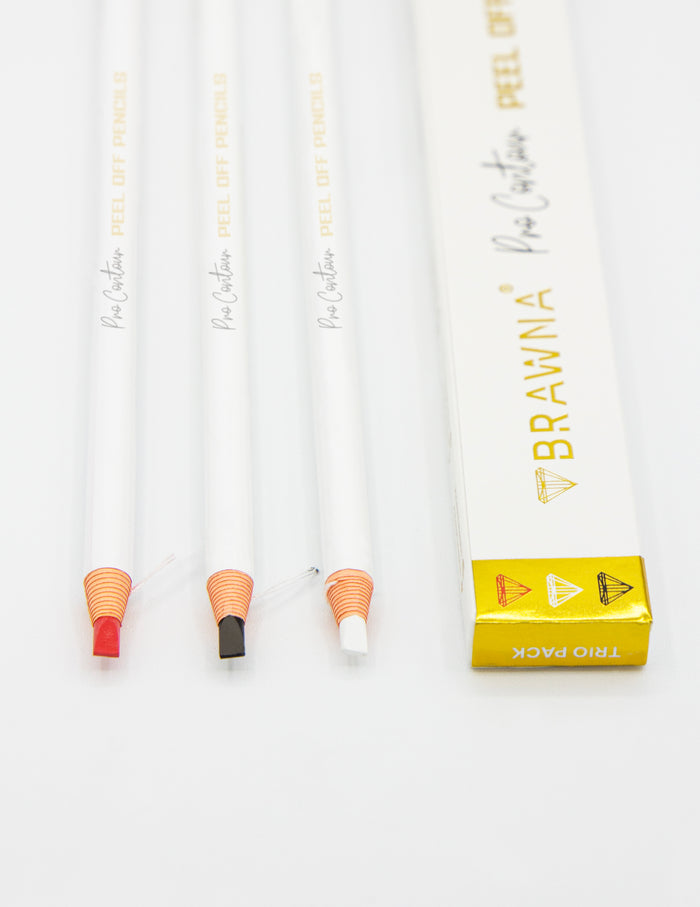 Brawna_pro_ contour_eyebrow_mapping_ pencil_white_black_red