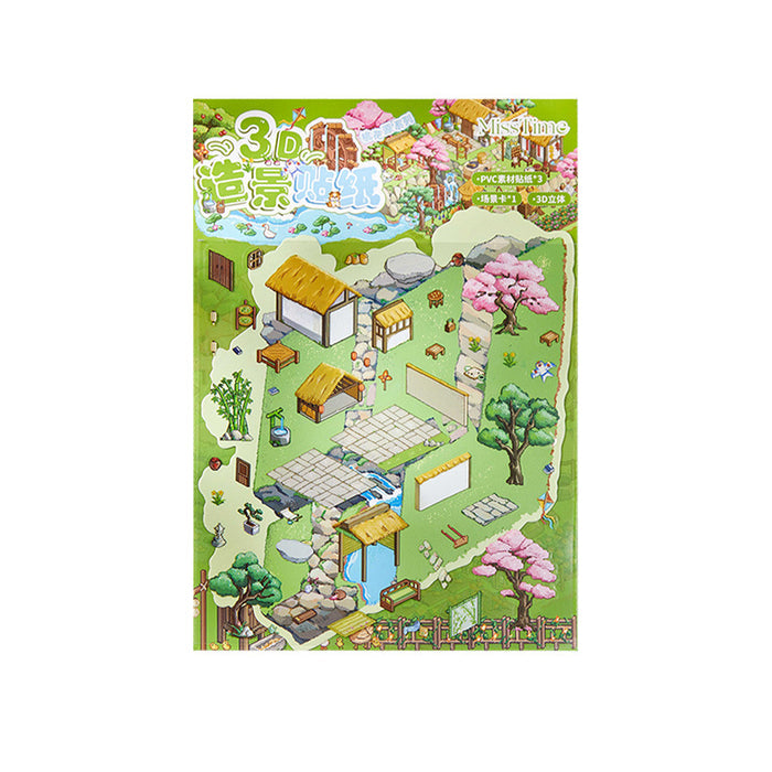 3D Garden Farm Scene DIY Stickers Kit with Tweezer THYJ
