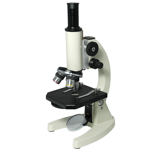 40X-640X Beginner Biological Compound Monocular Microscope for Students/Hobbyists, SKU BM09010111, three quarter front view