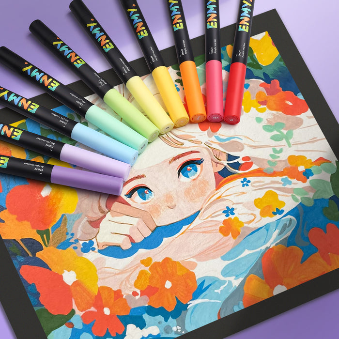 60 Colors Direct Liquid Acrylic Paint Marker  Permanent, Fast-Drying for Rock, Canvas & Wood