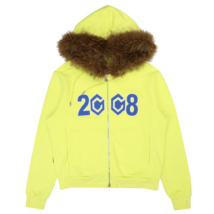 8Cube Fur Zip Up - Neon