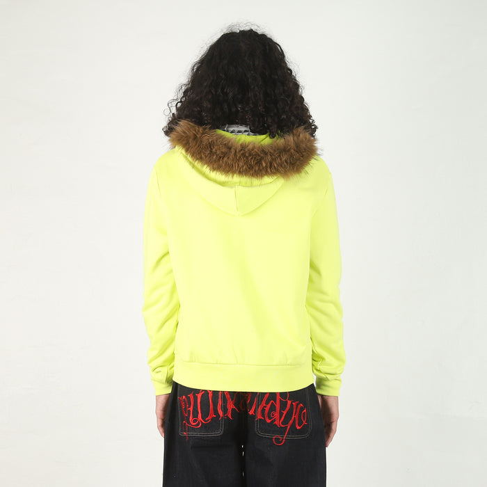 8Cube Fur Zip Up - Neon