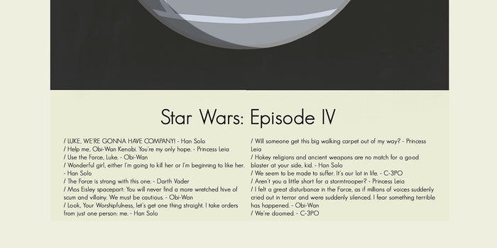 A New Hope: Star Wars Episode IV - Death Star | 12"x18" or 18"x24" Print only