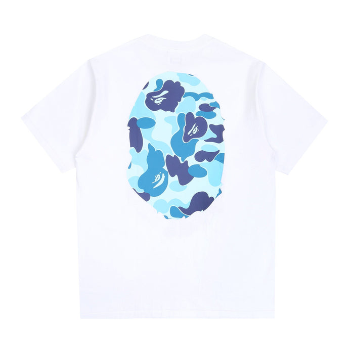 ABC Camo Big Ape Head T-Shirt - White/Blue