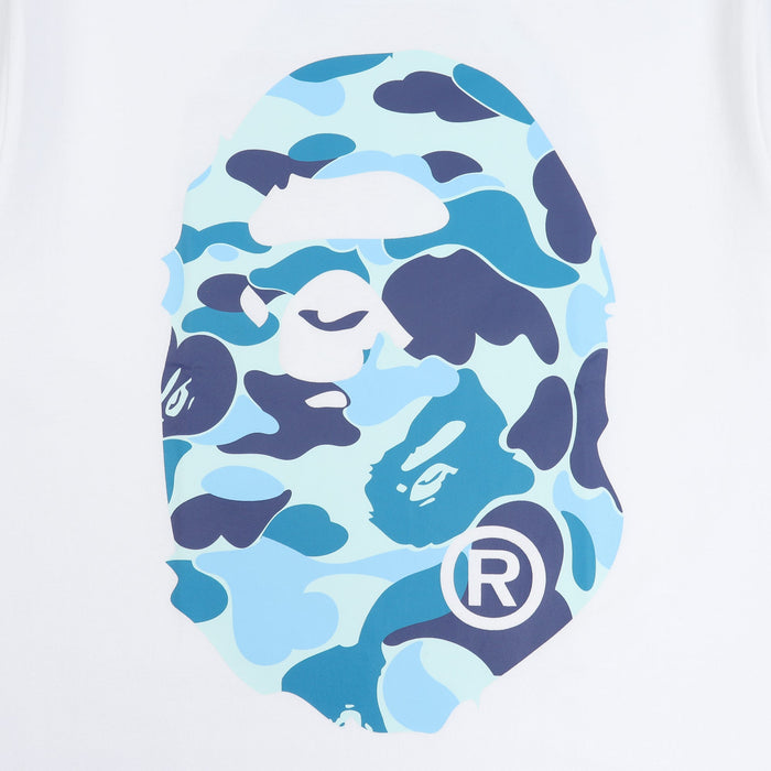 ABC Camo Big Ape Head T-Shirt - White/Blue