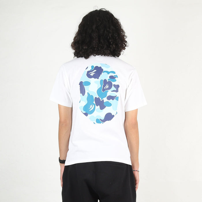 ABC Camo Big Ape Head T-Shirt - White/Blue