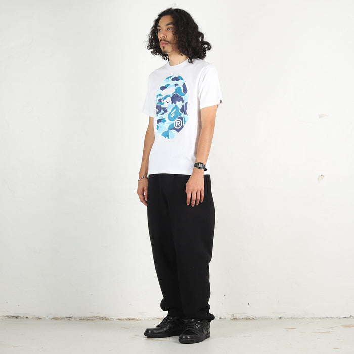 ABC Camo Big Ape Head T-Shirt - White/Blue