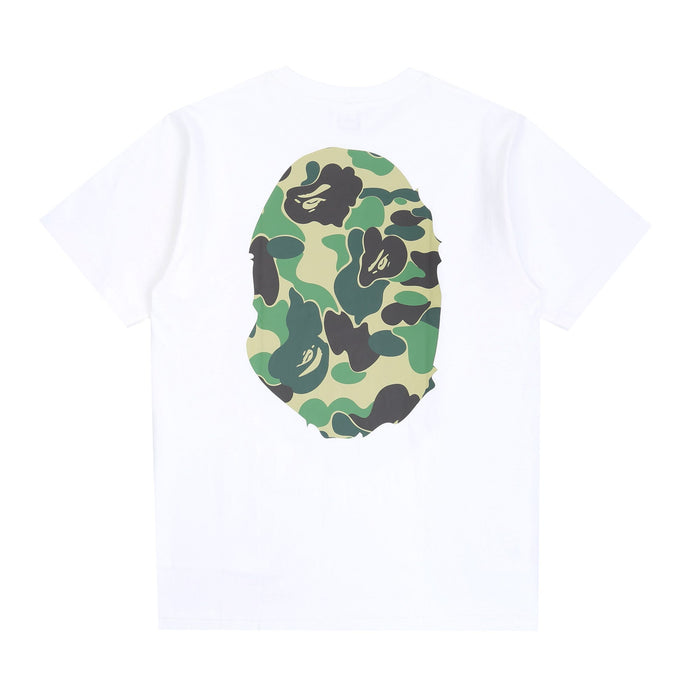 ABC Camo Big Ape Head T-Shirt - White/Green