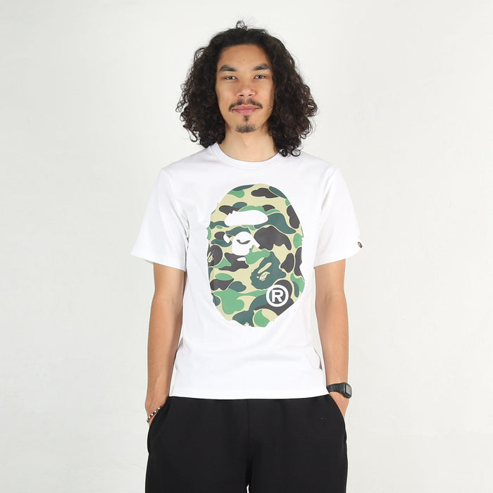 ABC Camo Big Ape Head T-Shirt - White/Green