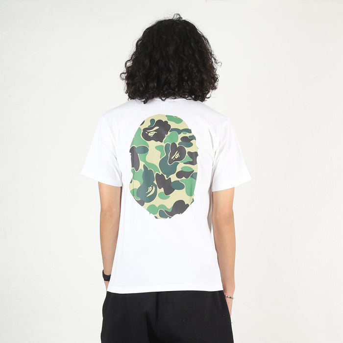 ABC Camo Big Ape Head T-Shirt - White/Green