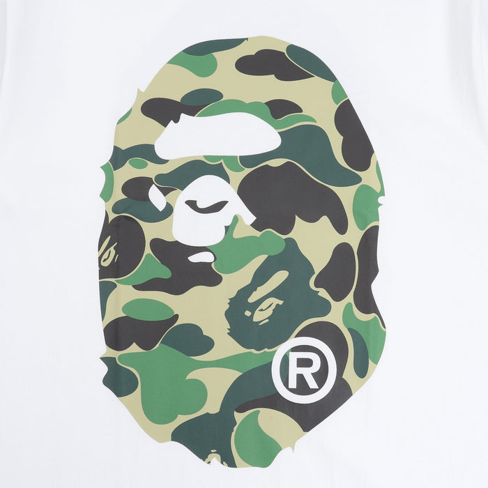 ABC Camo Big Ape Head T-Shirt - White/Green