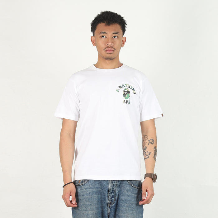 ABC Camo College Ats T-Shirt - White/Green