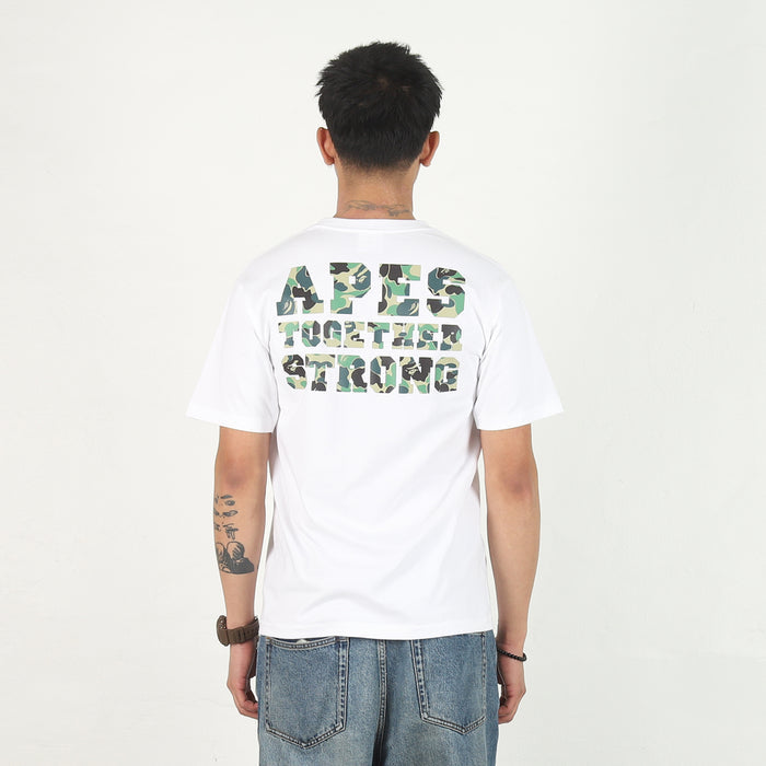 ABC Camo College Ats T-Shirt - White/Green