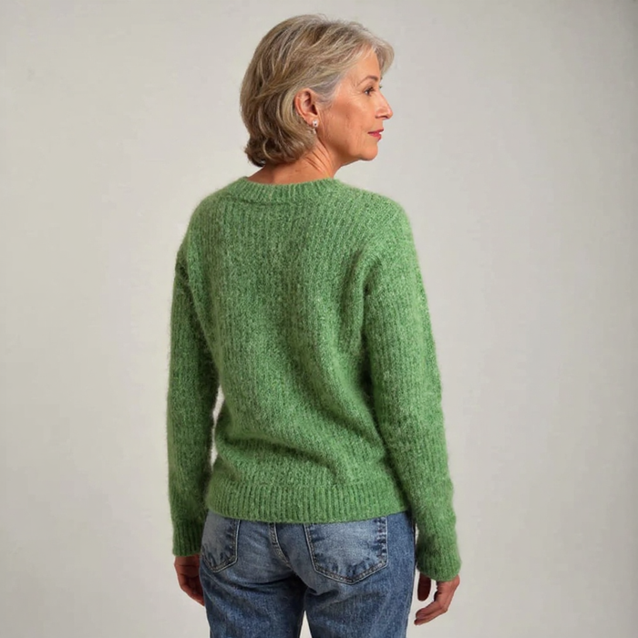 Addison timeless Icelandic-style patterned knit sweater for women