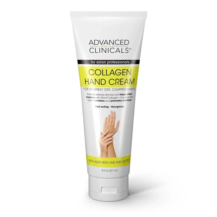 ADVANCED CLINICALS Collagen With Aloe Vera And Collagen Hand Cream For Salon Professional كريم اليدين بالكولاجين من ادفانسد كلينيكالز