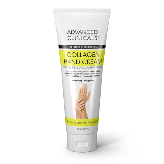 ADVANCED CLINICALS Collagen With Aloe Vera And Collagen Hand Cream For Salon Professional كريم اليدين بالكولاجين من ادفانسد كلينيكالز