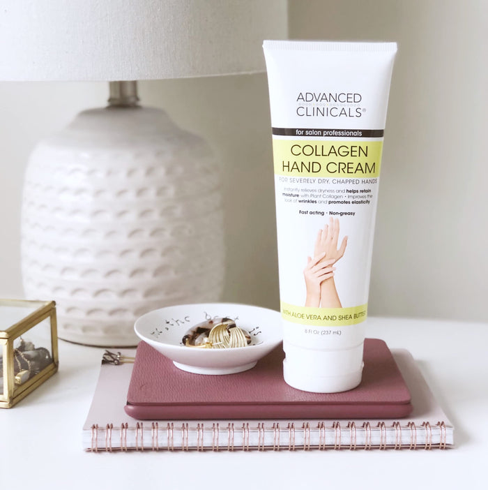 ADVANCED CLINICALS Collagen With Aloe Vera And Collagen Hand Cream For Salon Professional كريم اليدين بالكولاجين من ادفانسد كلينيكالز