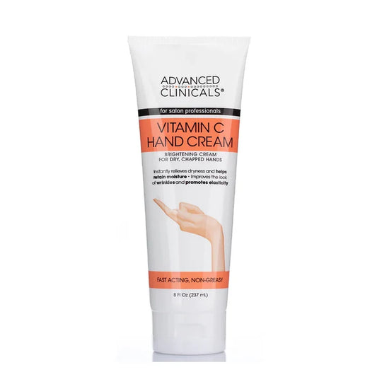 ADVANCED CLINICALS Vitamin C Hand cream Brightening For Dry Chapped Hands for salon professional كريم اليدين بالفيتامين سي من ادفانسد كلينيكالز