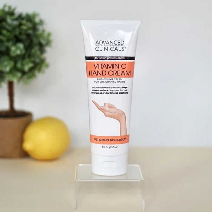ADVANCED CLINICALS Vitamin C Hand cream Brightening For Dry Chapped Hands for salon professional كريم اليدين بالفيتامين سي من ادفانسد كلينيكالز