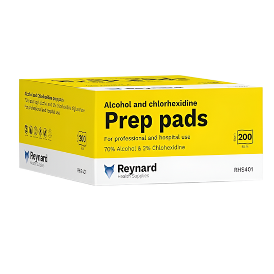 Alcohol & Chlorhexidine Prep Pads - 6 x 6 cm (200 pcs)