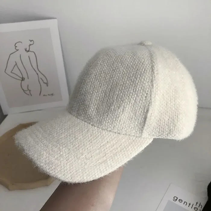 Alissa minimalist baseball cap with adjustable back strap in white, pink, black and khaki