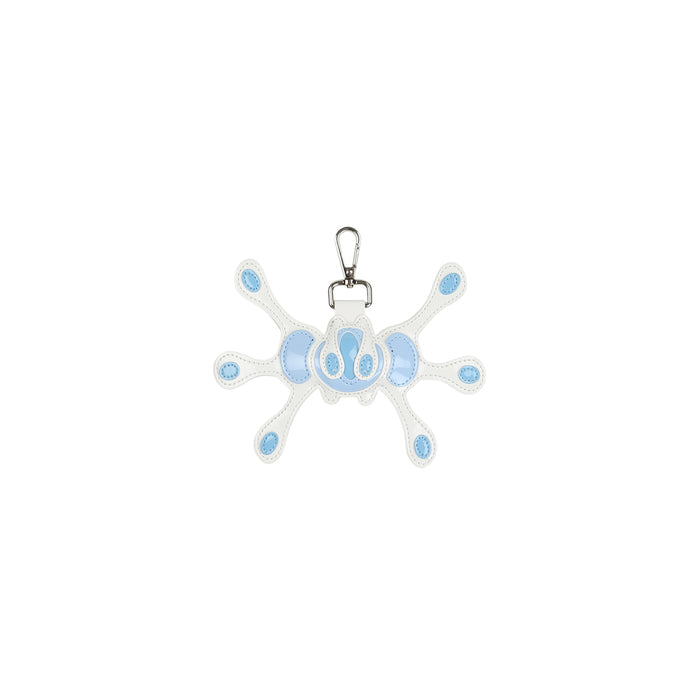 Angel99 Patent Leather Keychain - White/Blue