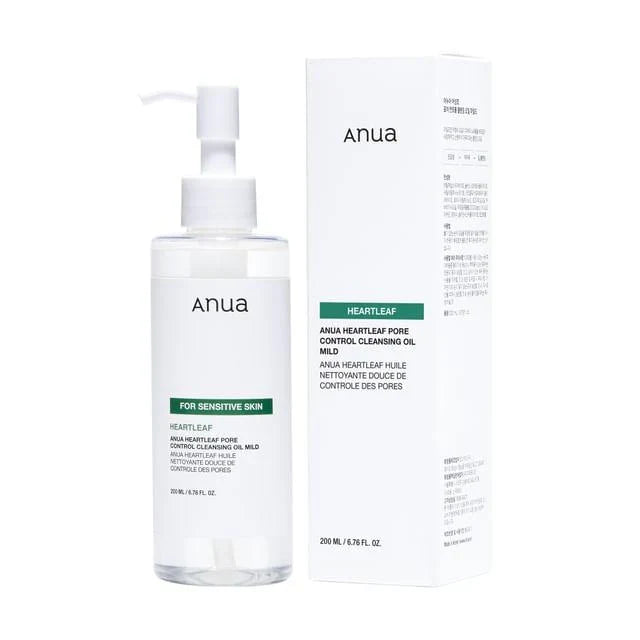 ANUA Heartleaf + Vitamin E Pore Control Cleansing Oil Mild الغسول الزيتي من انوا