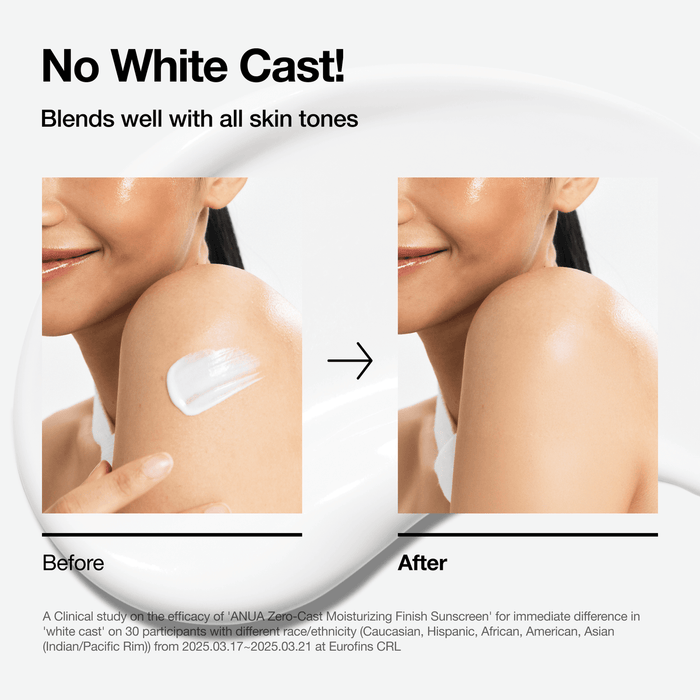 Anua Zero - Cast Moisturizing Finish Sunscreen 50ml واقي الشمس أنوا زيرو كاست المرطب - Princess Cosmetics Qatar